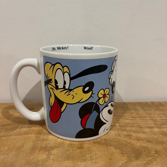 Disney Store Mug Mickey Mouse Donald Duck Goofy Pluto Cup Coffee Tea large EUC - Picture 3 of 7
